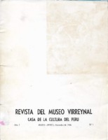 Revista del Museo Virreynal N°1 Año 1965..PDF